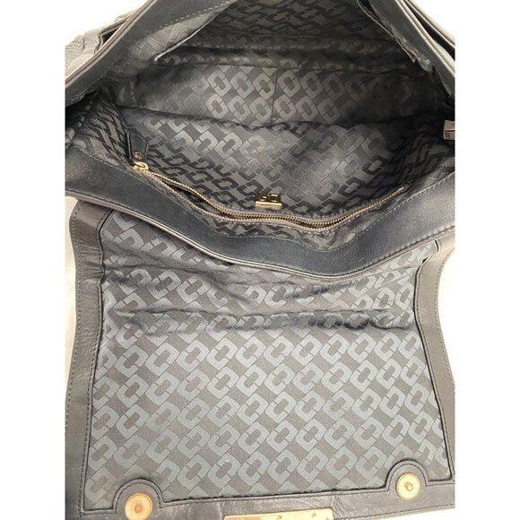 DIANE VON FURSTENBERG Courier Rail Black Quilted Leather Large Tote Purse Bag - Picture 6 of 16